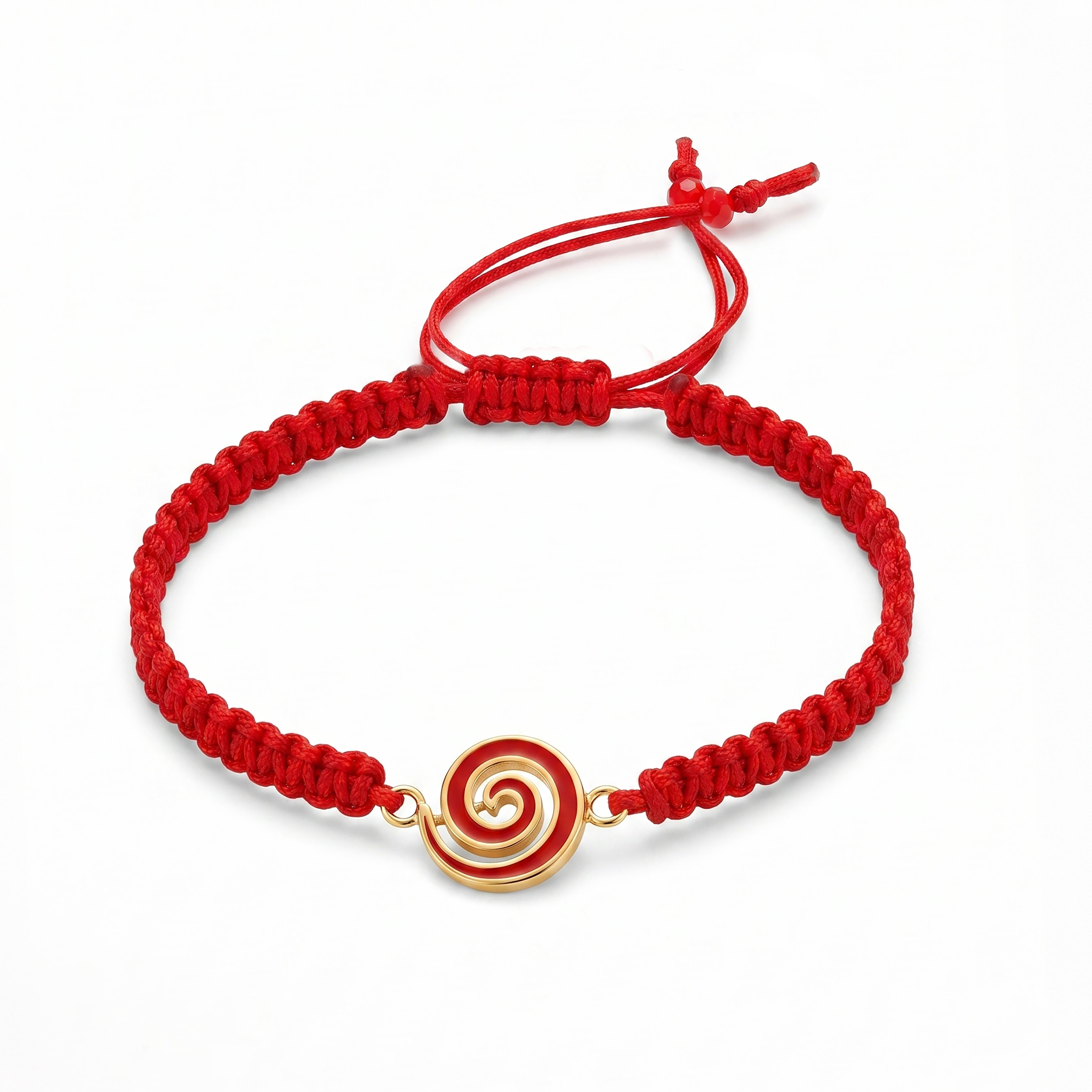 18K Gold Snail Shell Braided Bracelet