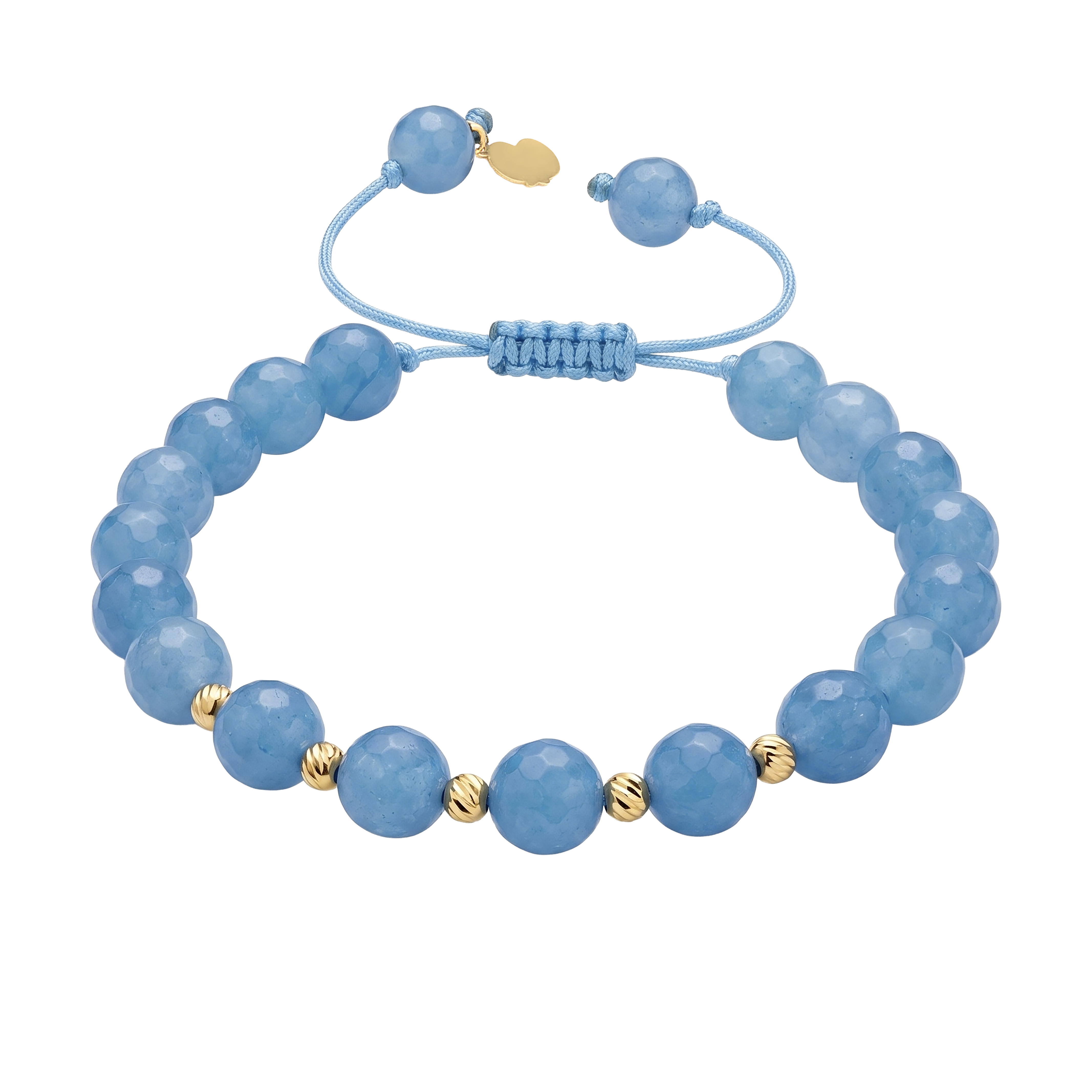 18K Gold Beads and Blue Stones Bracelet