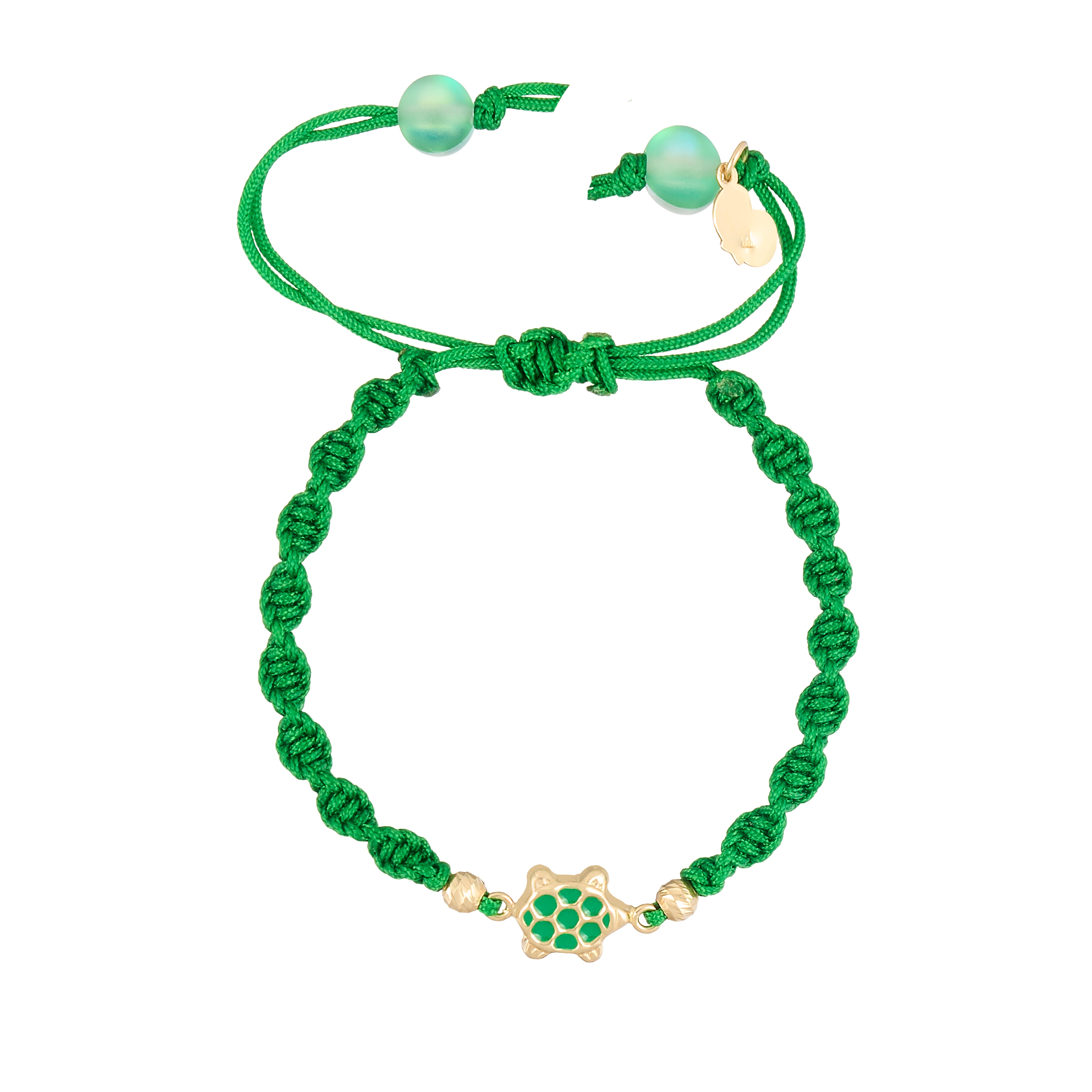 18K Gold Turtle Braided Children's Bracelet