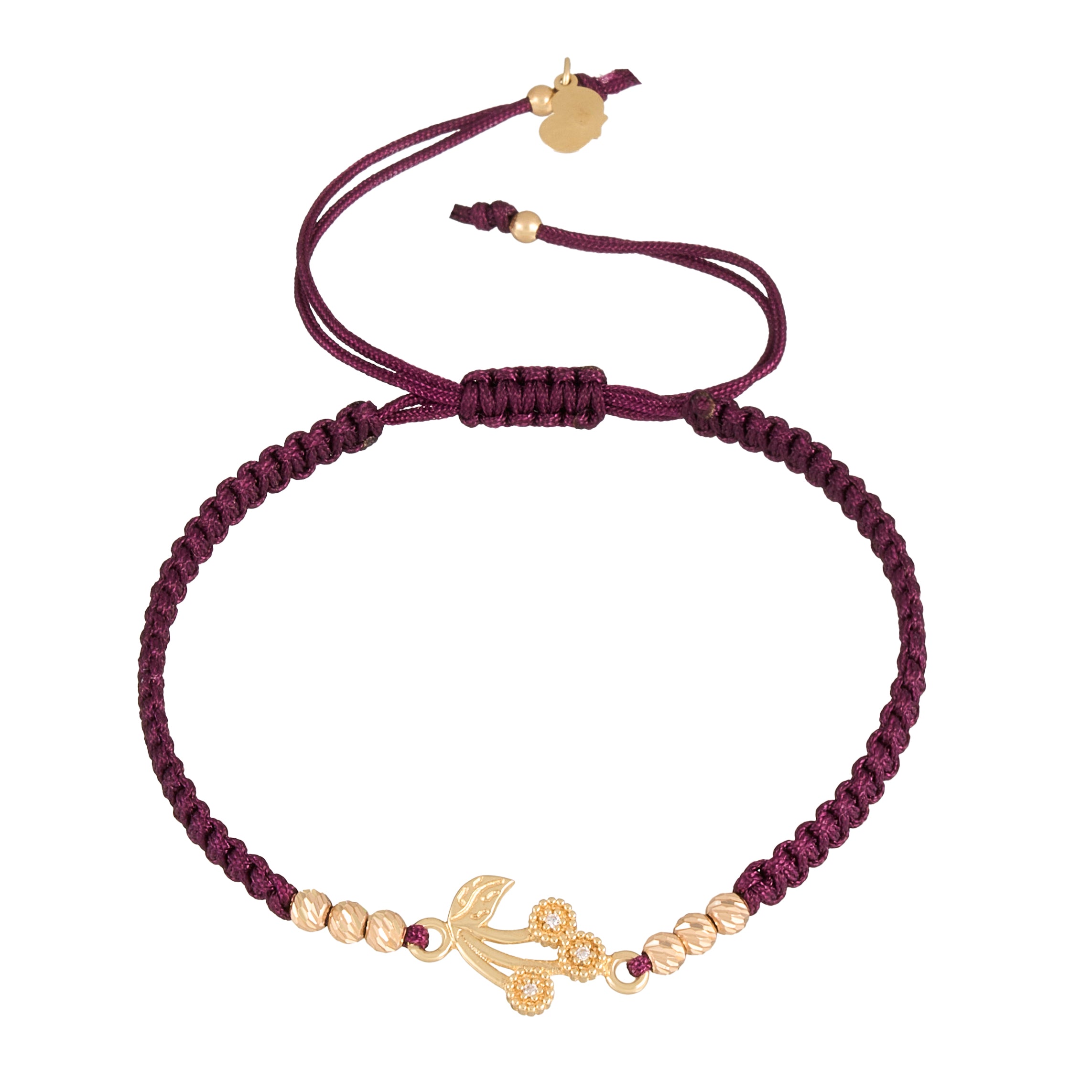 18K Gold Cherry Braided Bracelet
