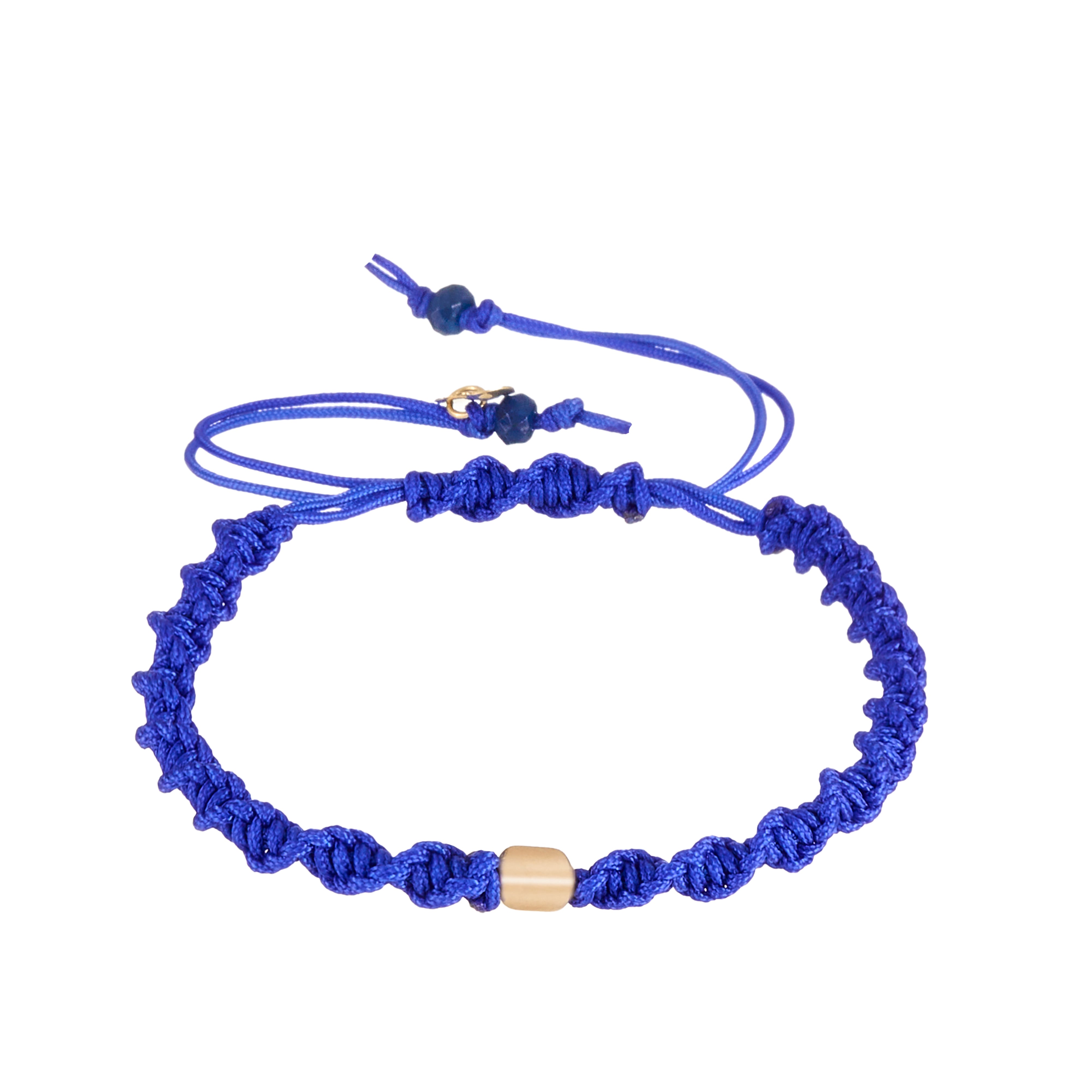 18K Gold Elongated Oval Braided Bracelet