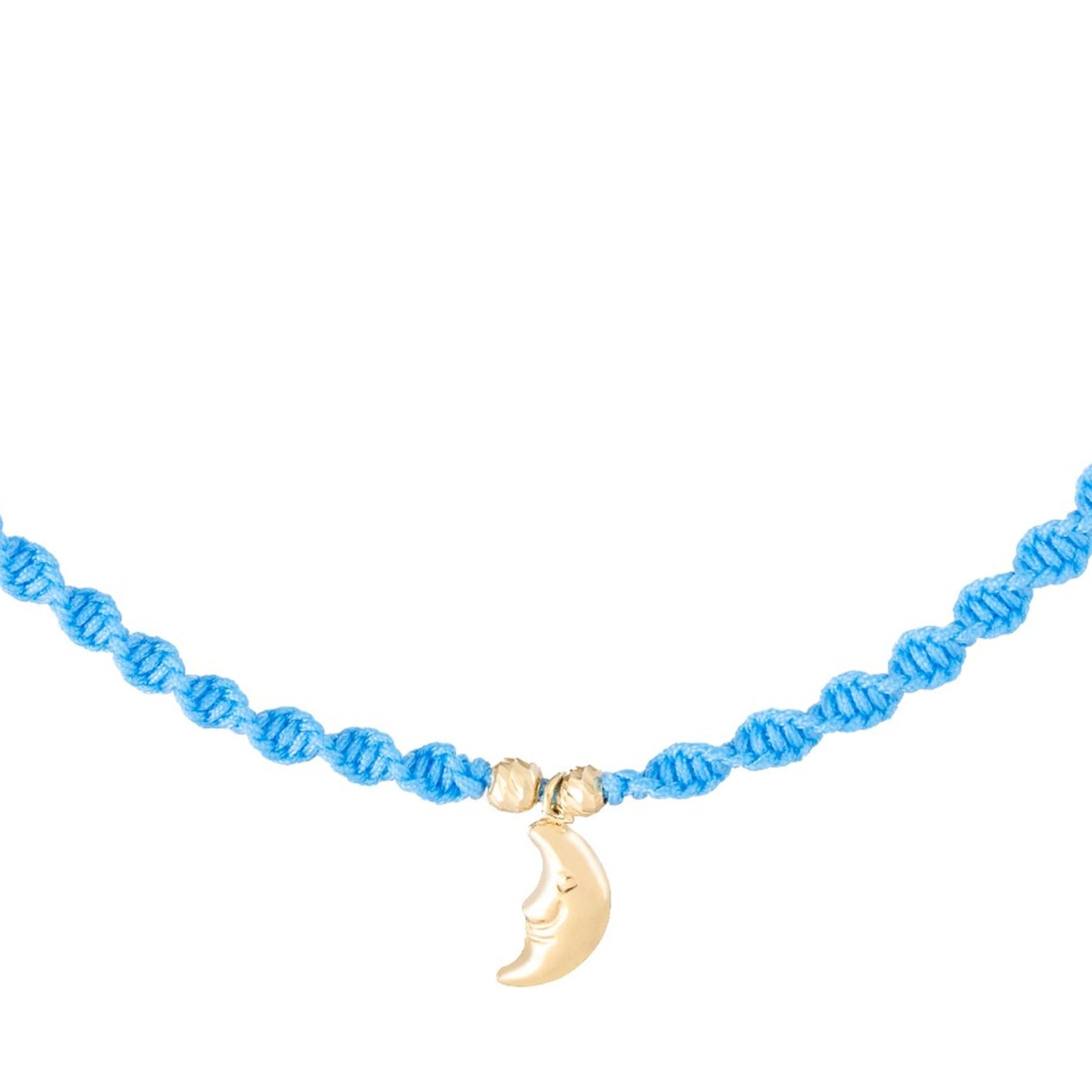 18K Gold Happy Moon Braided Necklace