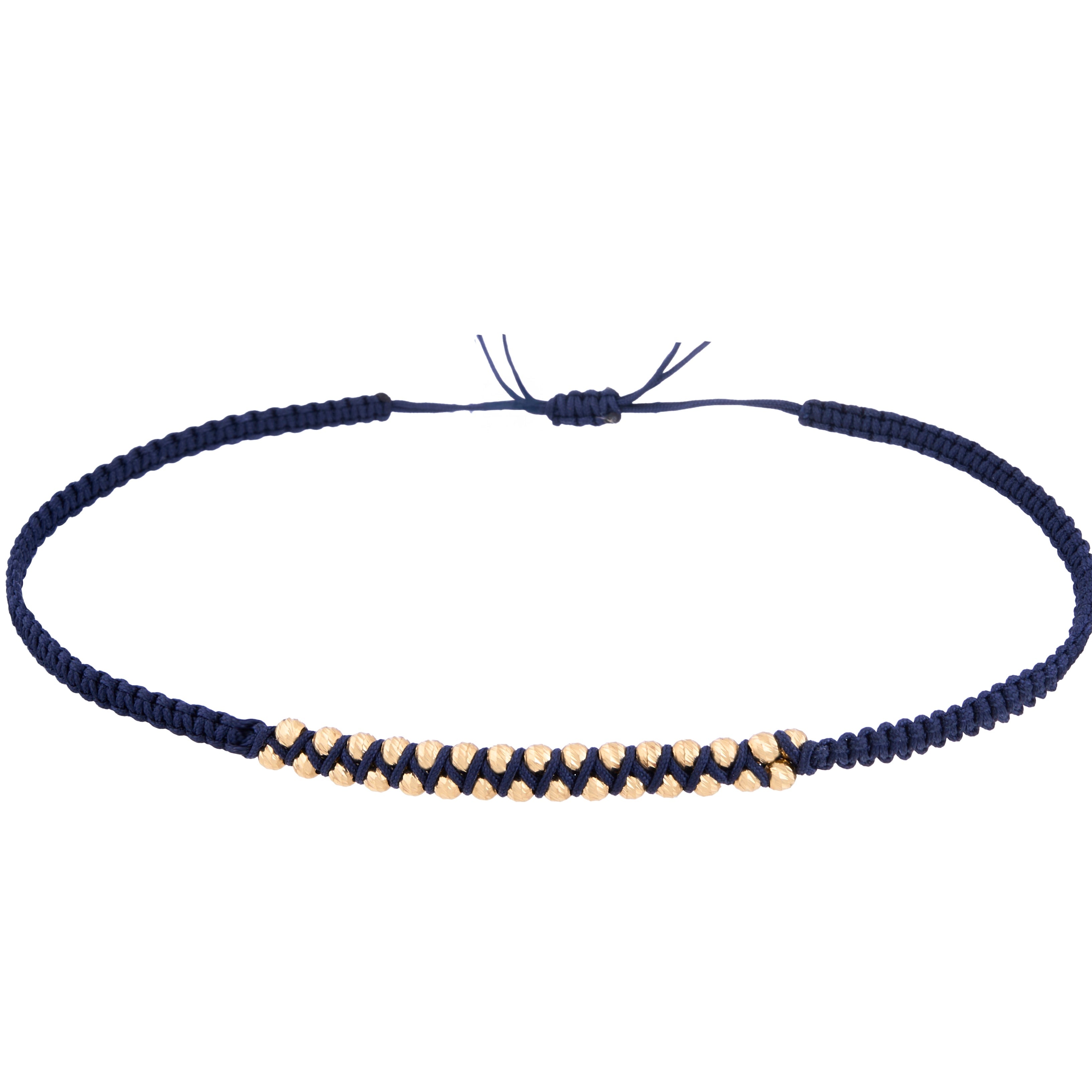 18K Gold Unity Navy Braided Choker