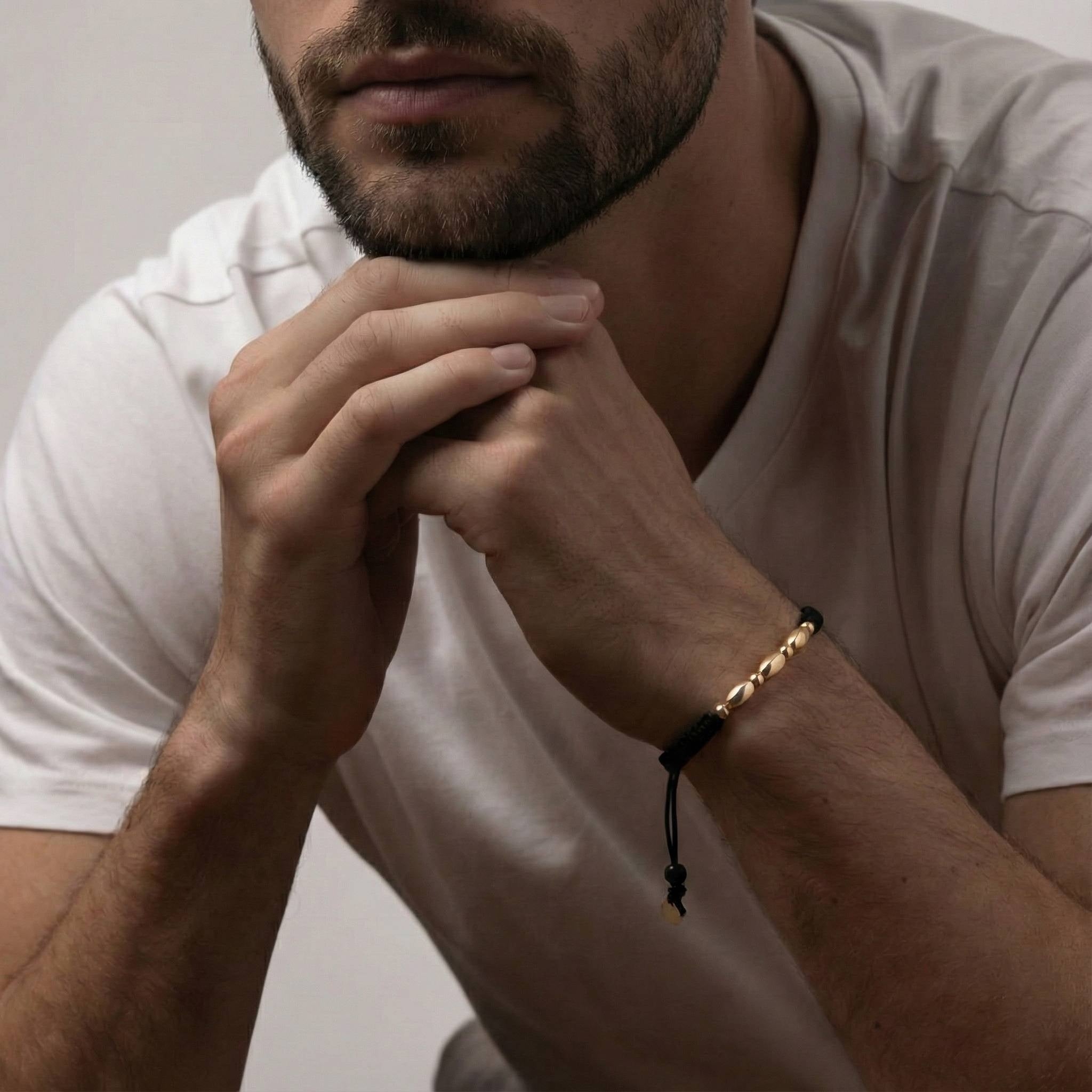 18K Gold Men's Braided Bracelet