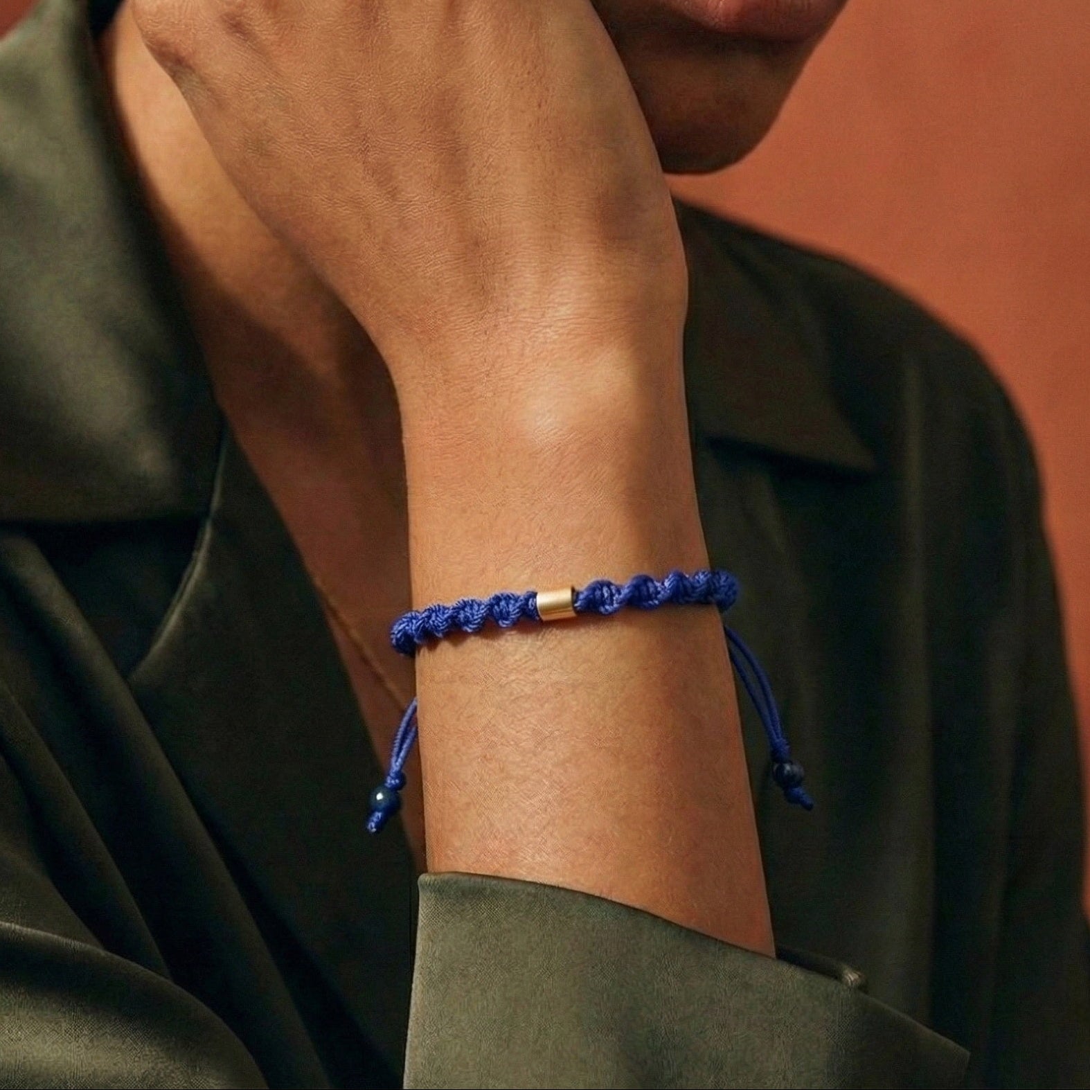 18K Gold Elongated Oval Braided Bracelet