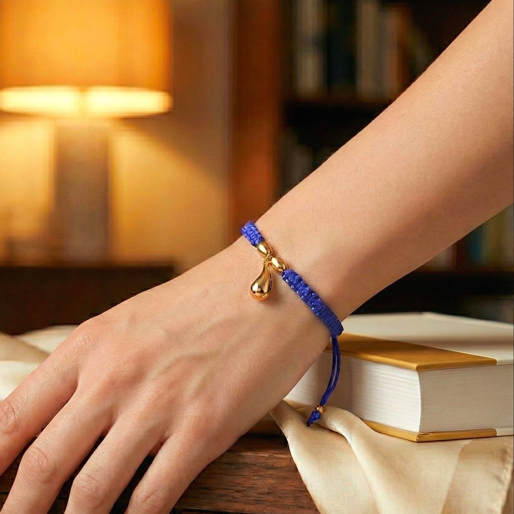 18K Gold Eye-Drop Braided Bracelet