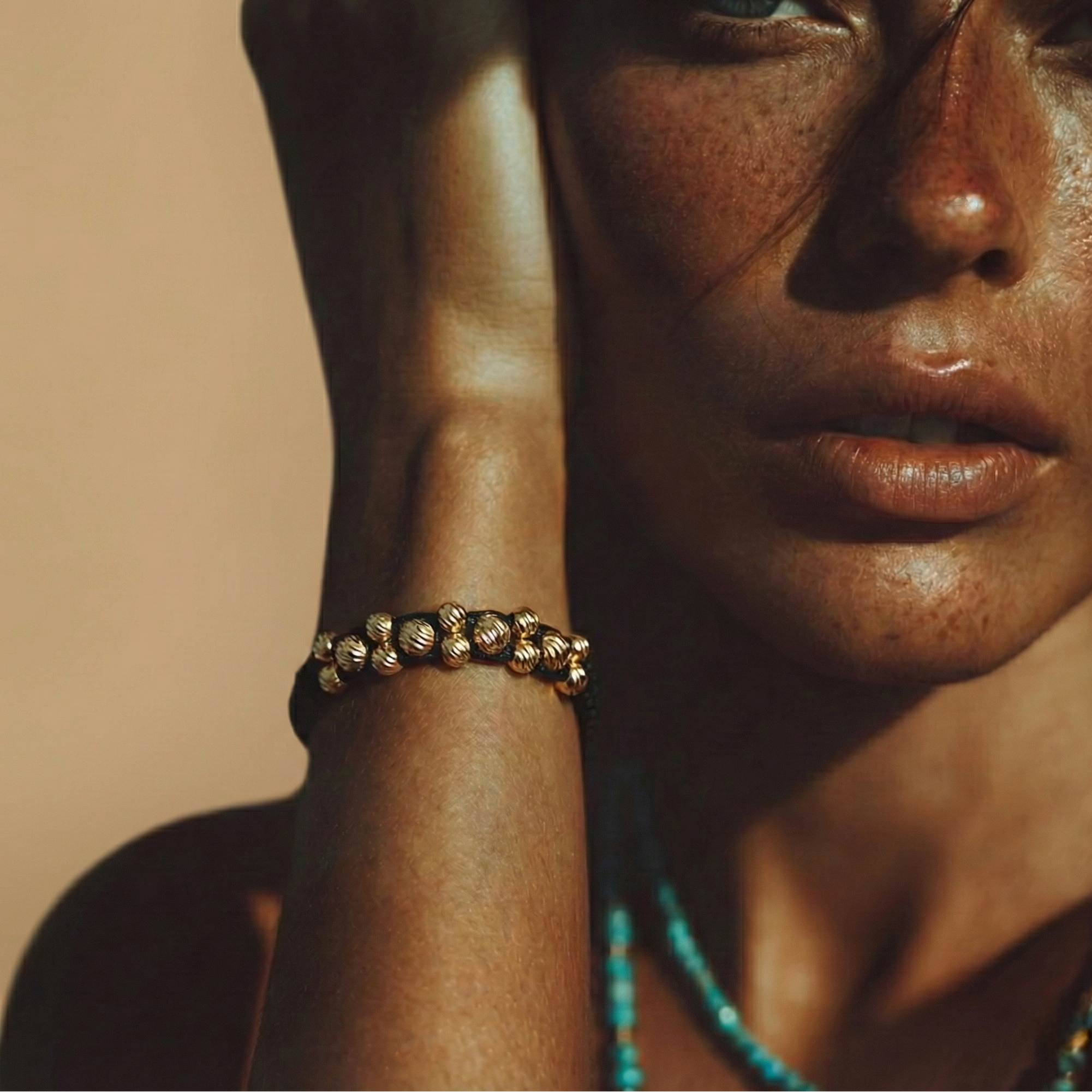 18K Gold Beads of Harmony Braided Bracelet