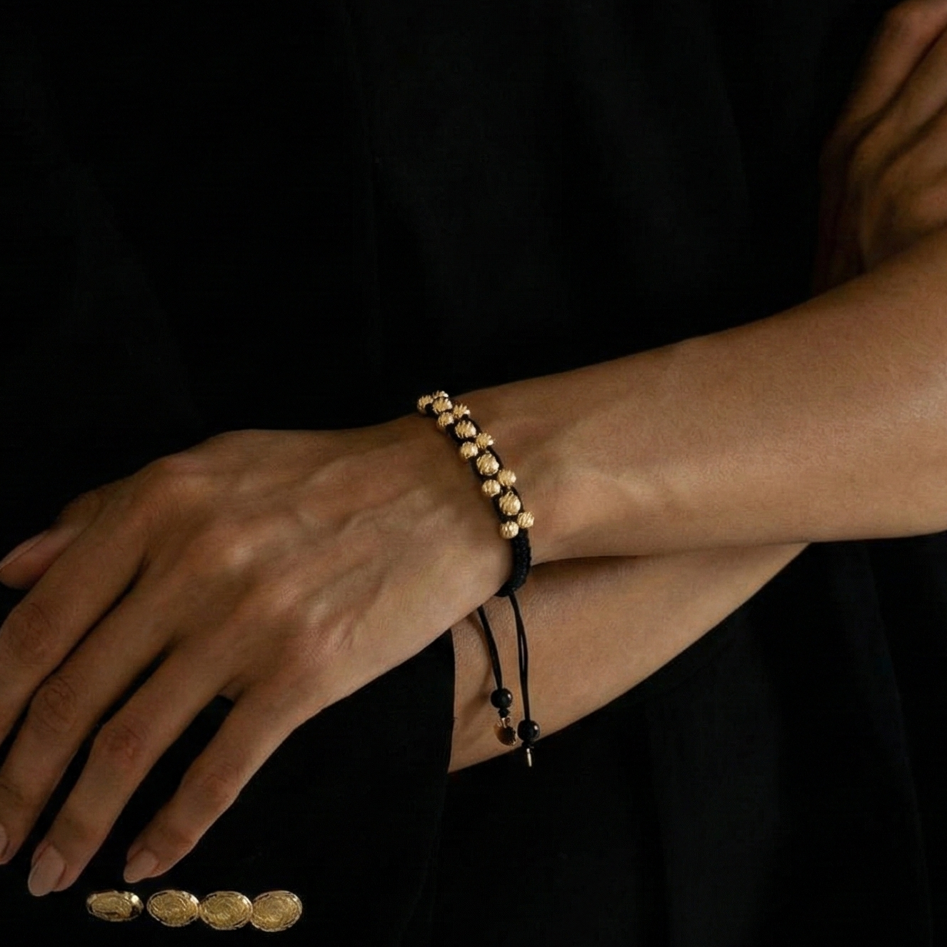 18K Gold Beads of Harmony Braided Bracelet