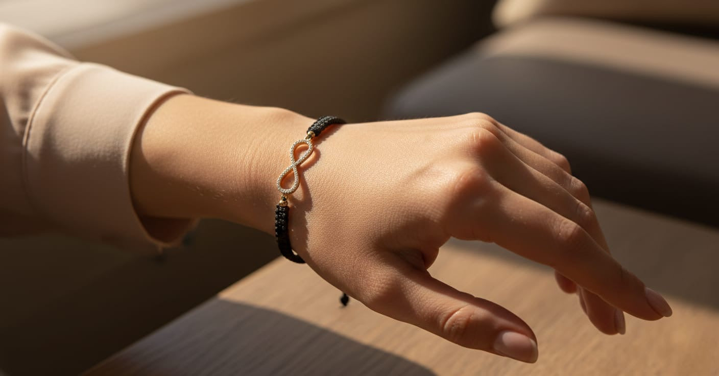18K Gold Infinity  Braided Bracelet