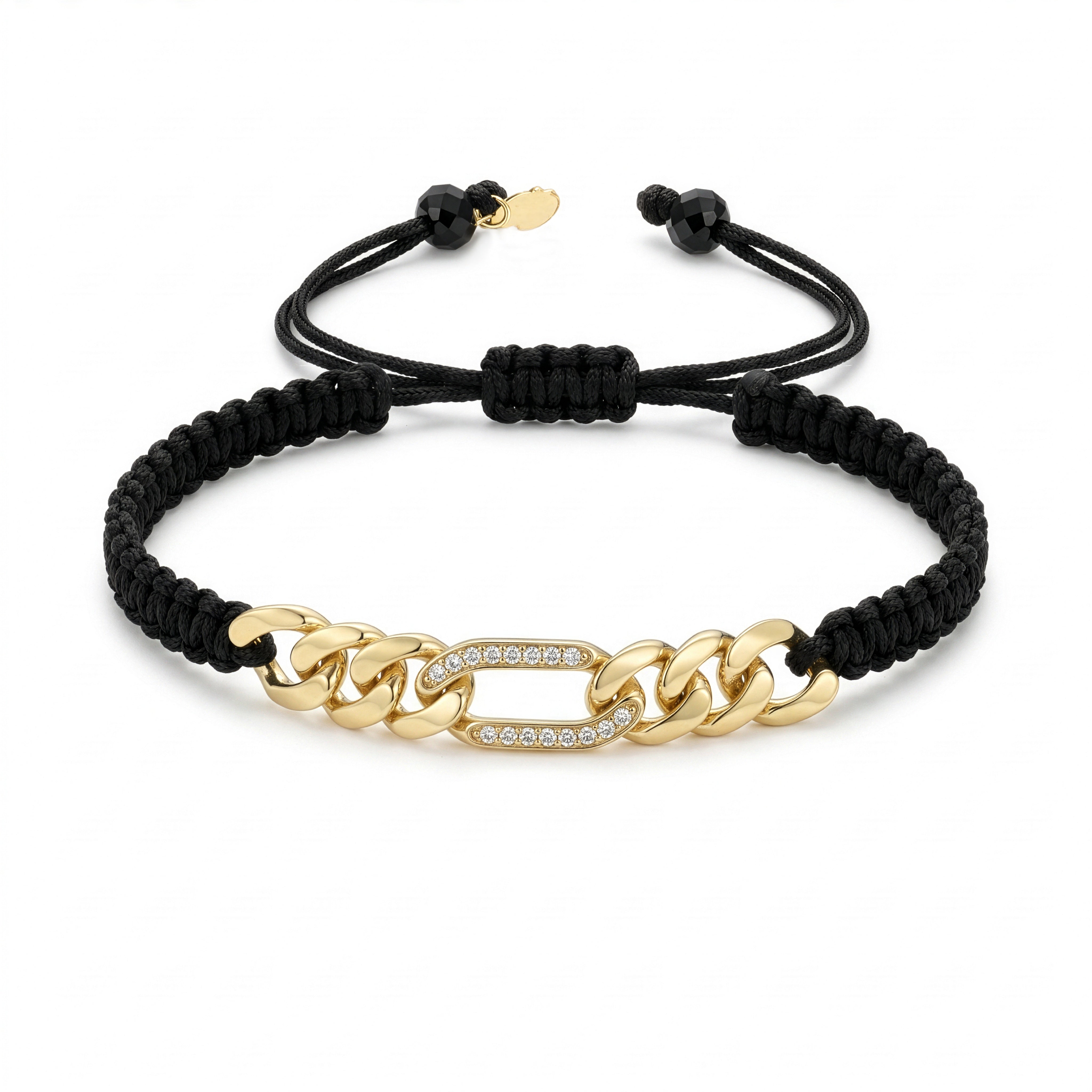 18K Gold Link Braided Bracelet