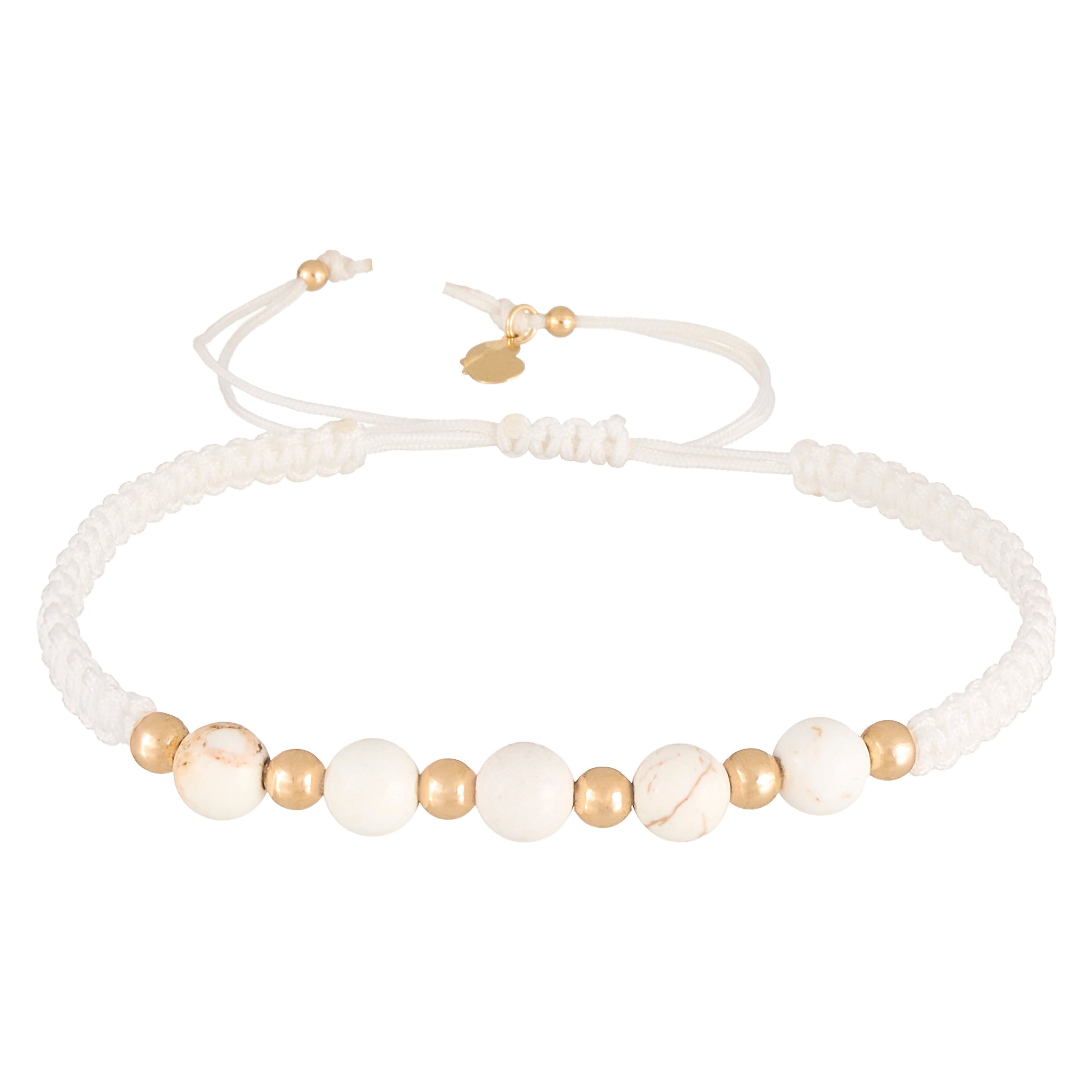 18K Gold & White Gemstones Braided Men's Bracelet