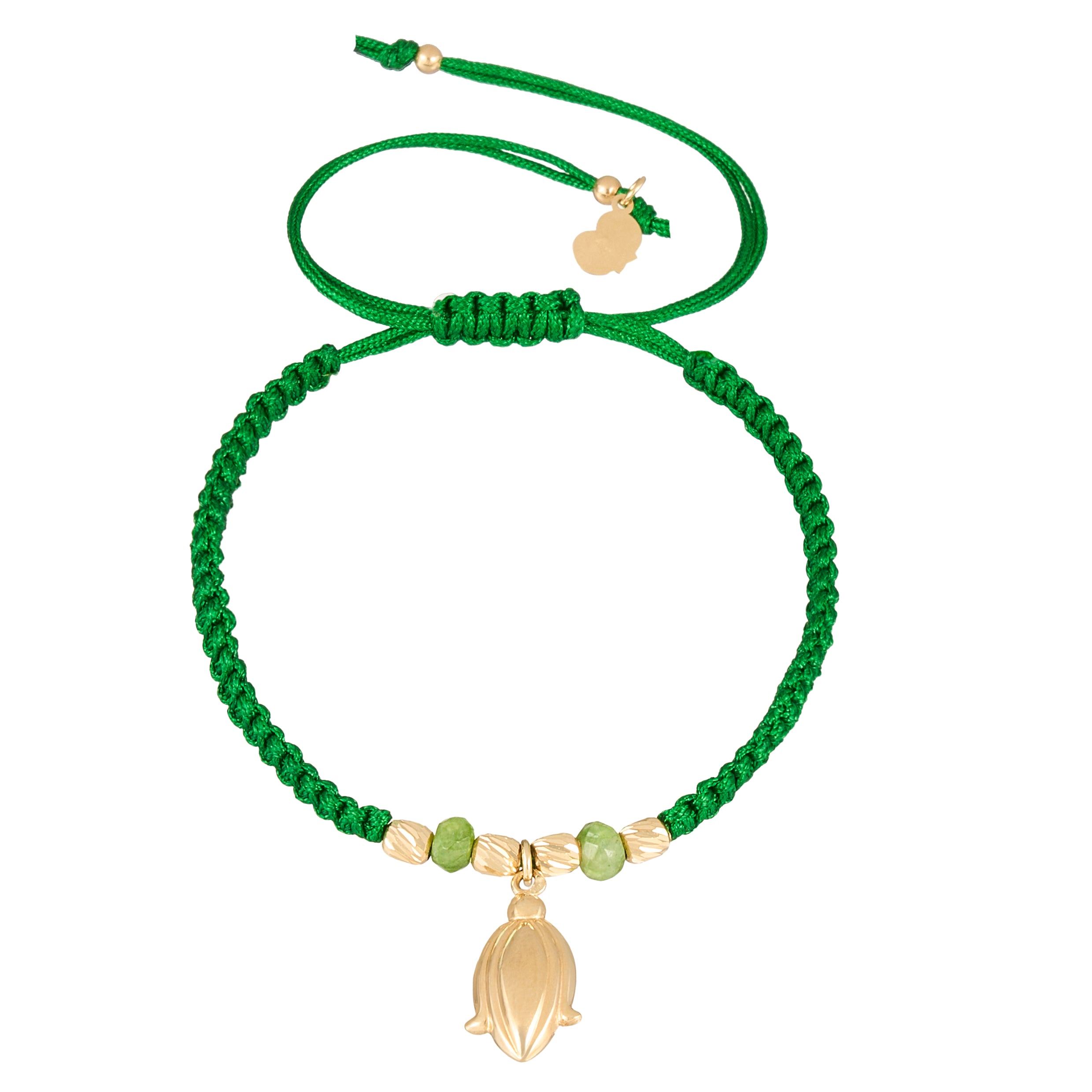 18K Gold 3D Puffy Corn Braided Bracelet