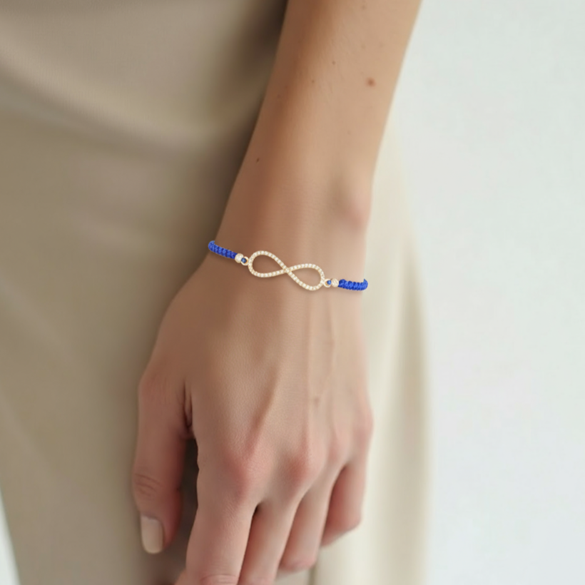 18K Gold Infinity Braided Bracelet
