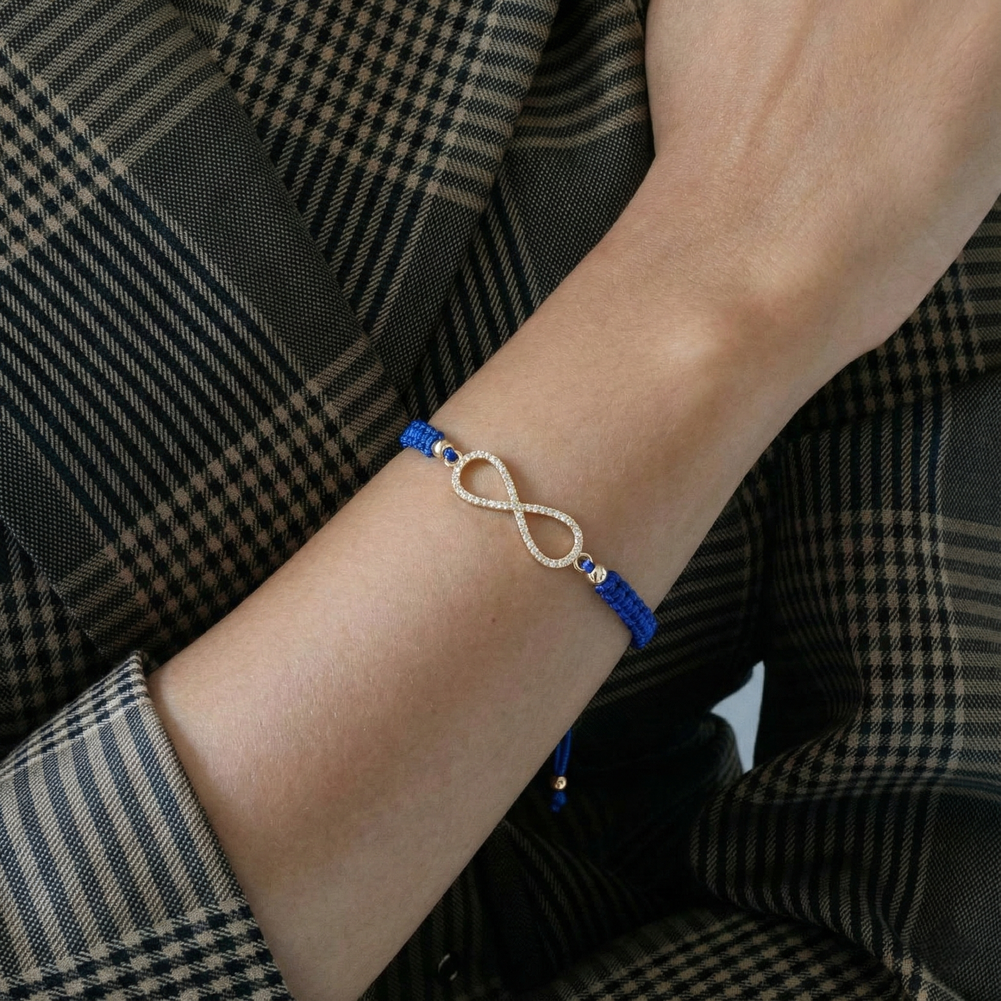 18K Gold Infinity Braided Bracelet